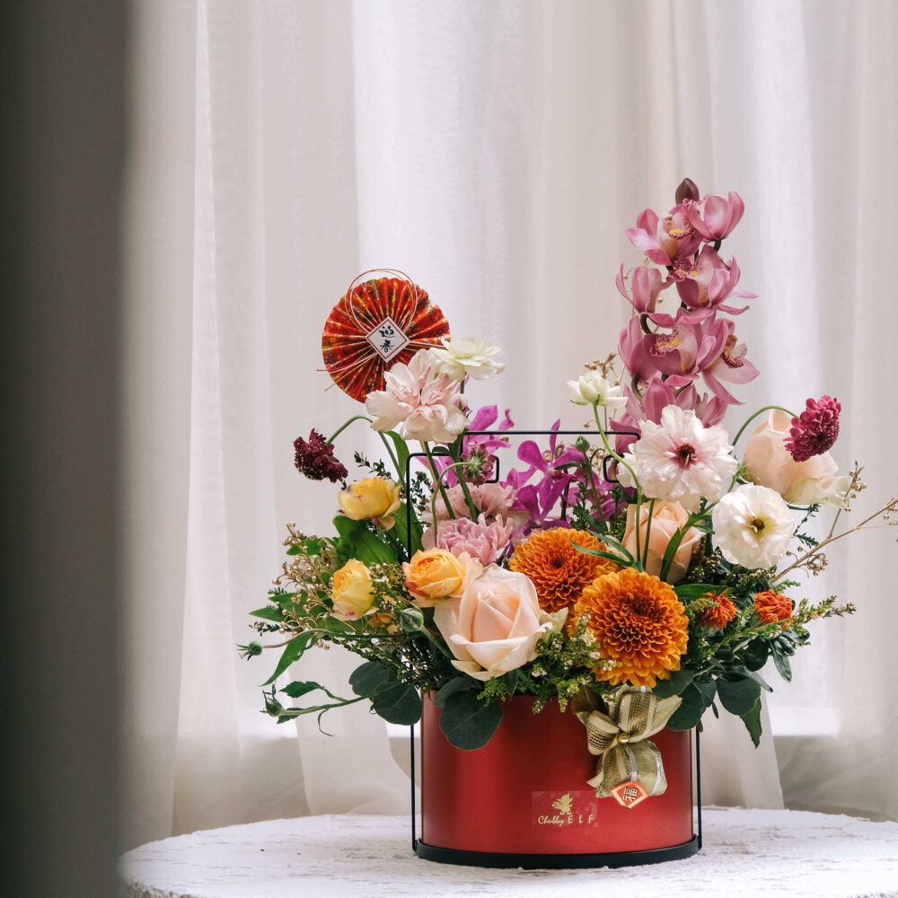 一枝獨秀　年節鮮花盆花