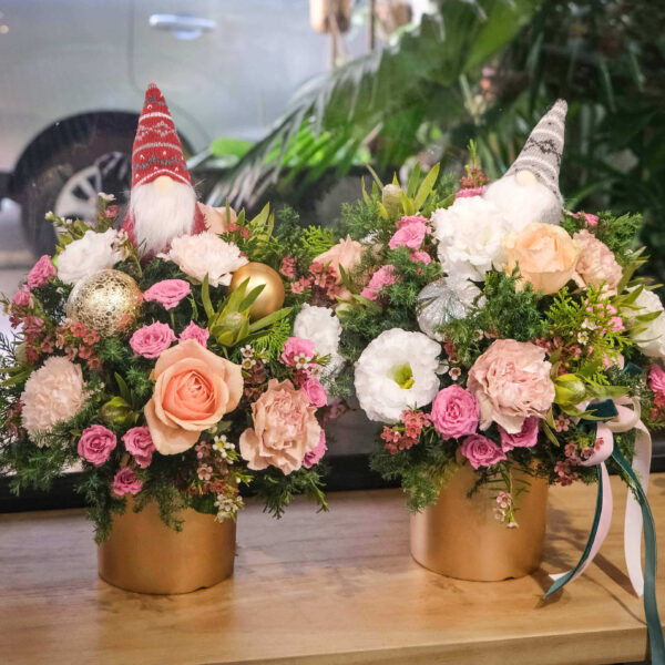 聖誕老公公 聖誕節慶盆花