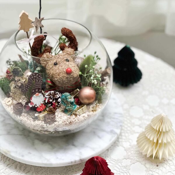 聖誕麋鹿 星球花盅