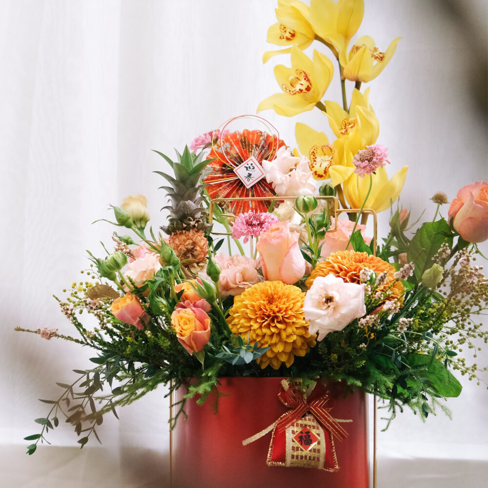 一枝獨秀　年節鮮花盆花