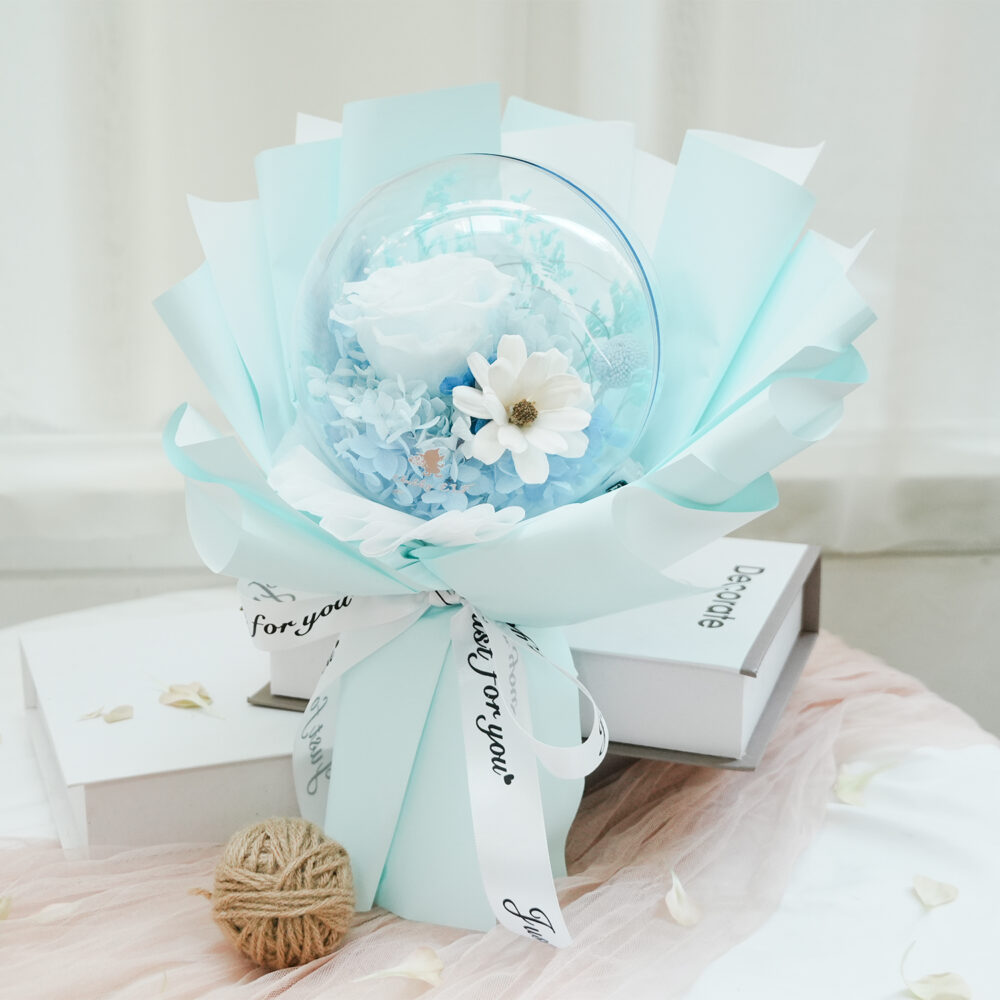 永生啵啵球花束(燈球)