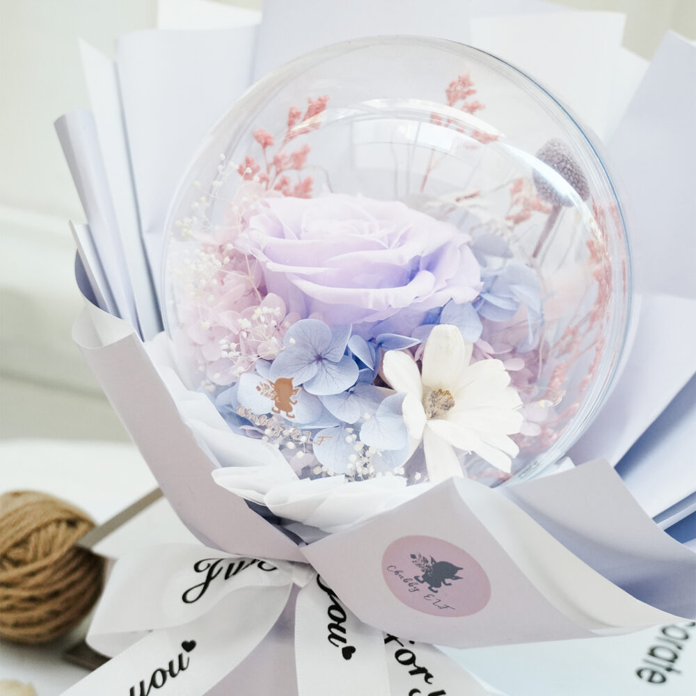 永生啵啵球花束(燈球)