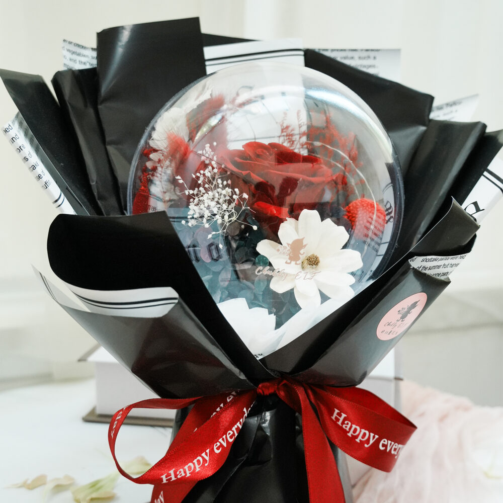 永生啵啵球花束(燈球)