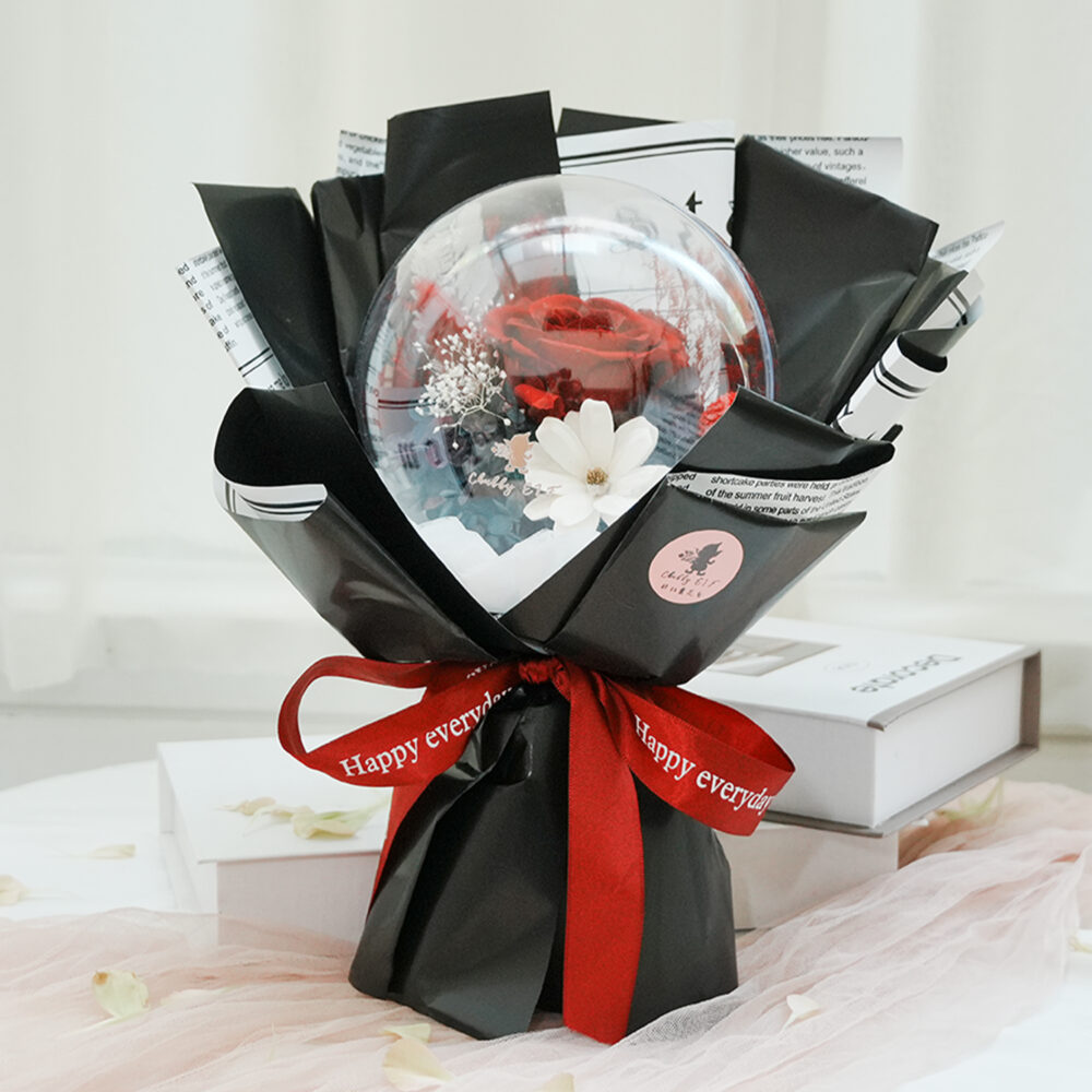 永生啵啵球花束(燈球)