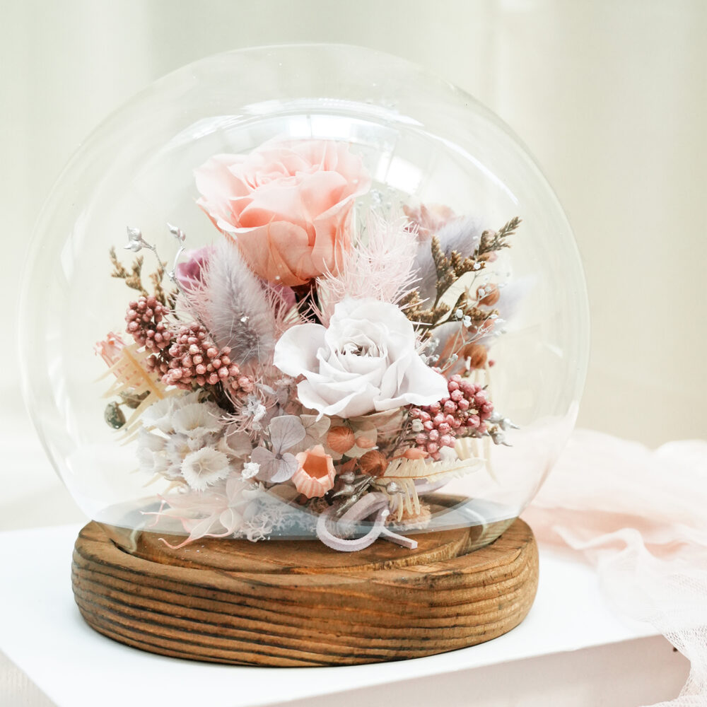 永生花星球盅罩 ｜Ｓ紫現貨｜