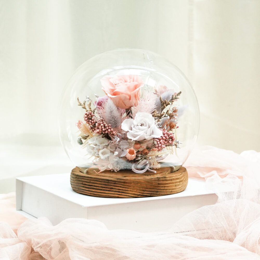 永生花星球盅罩 ｜Ｓ紫現貨｜