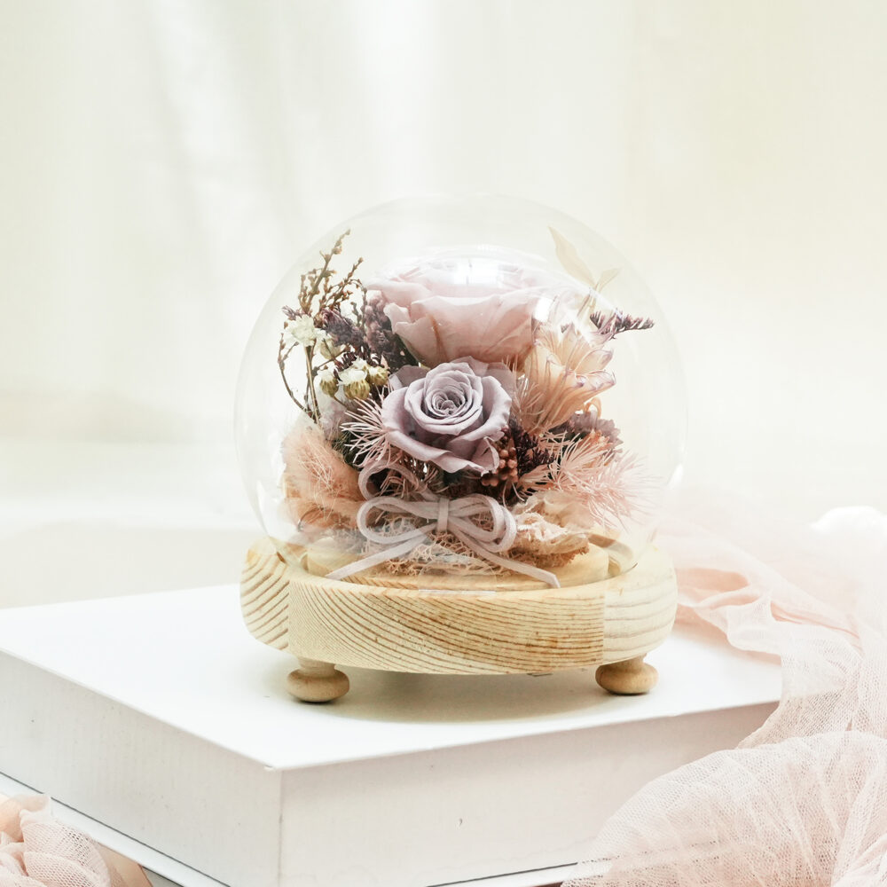 永生花星球盅罩 ｜Ｓ紫現貨｜