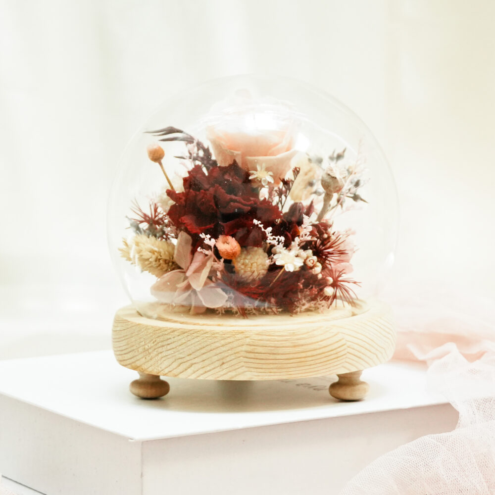 永生花星球盅罩 ｜Ｓ紅現貨｜