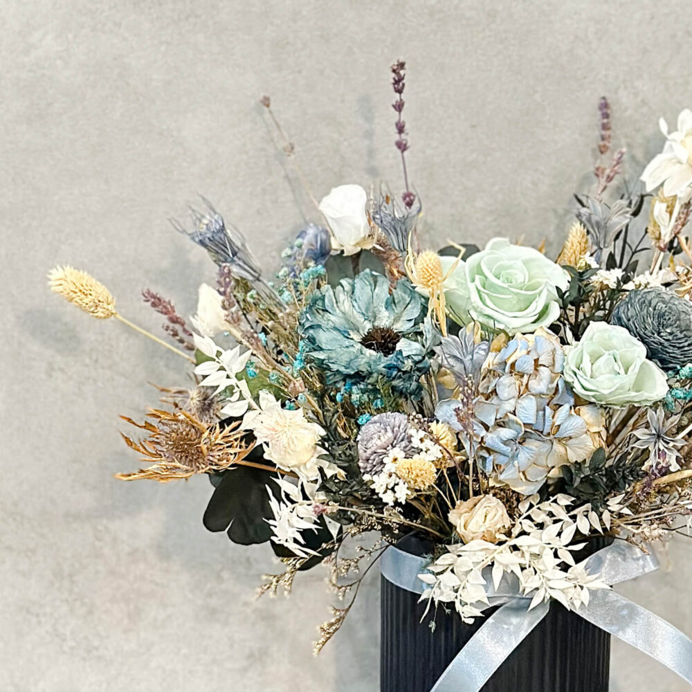 雷克雅未克冰藍 永生花盆花