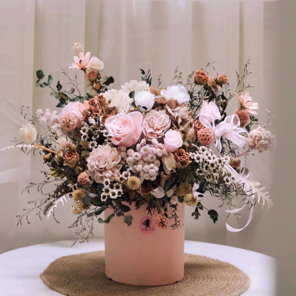 白金漢 永生花盆花