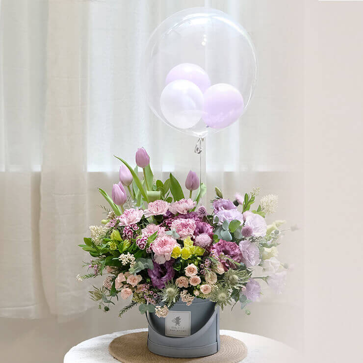飄飄球鮮花抱抱桶