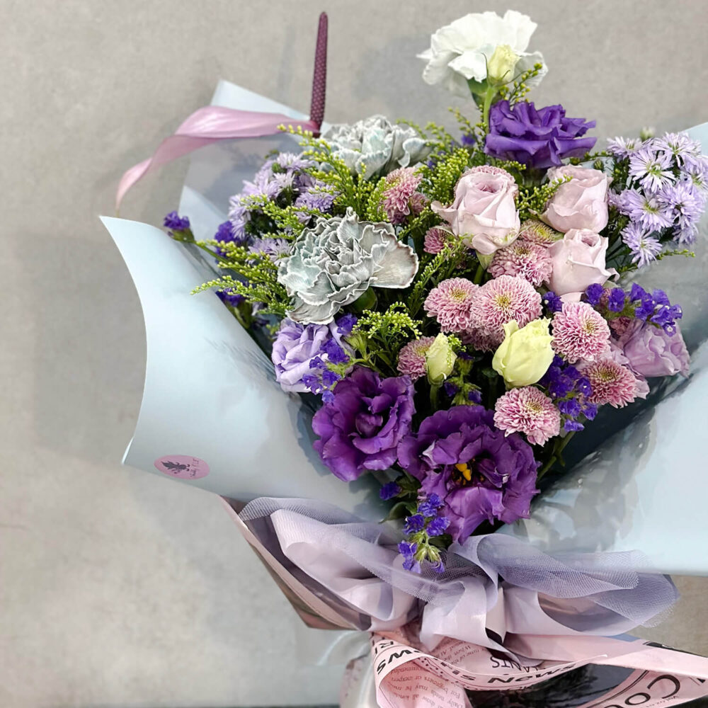 青花瓷 鮮花花束