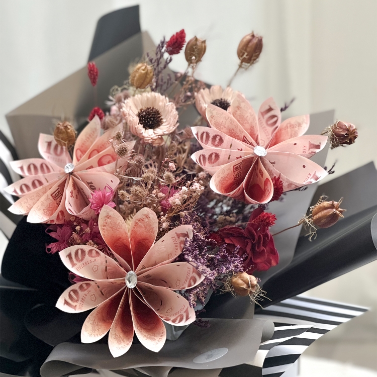 向陽 有錢花花束