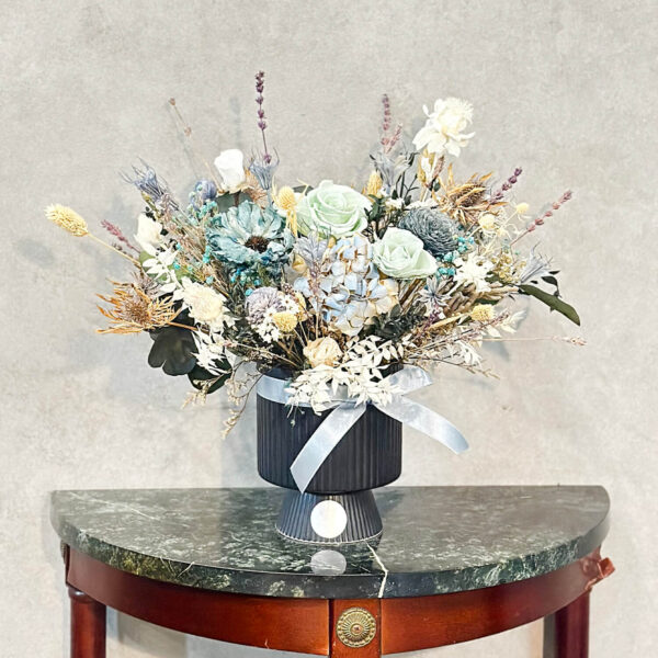 雷克雅未克冰藍 永生花盆花