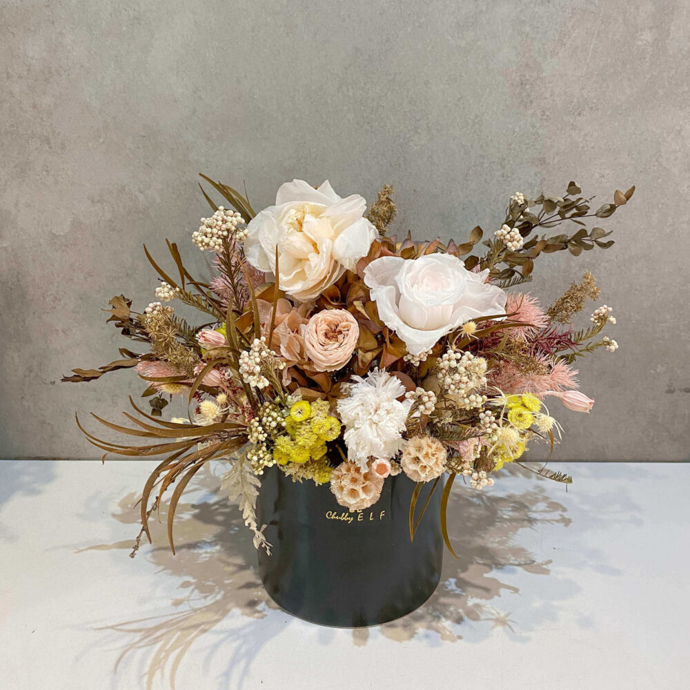 漢堡 永生花盆花