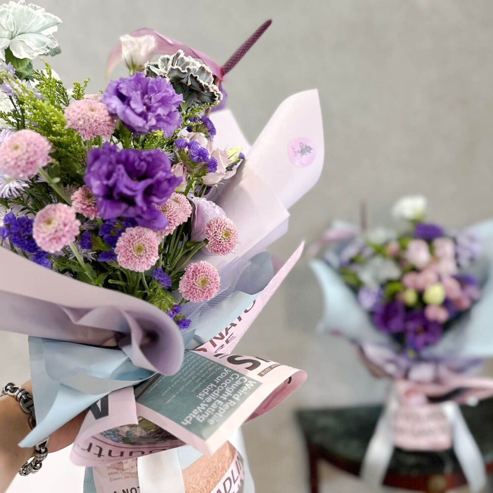 青花瓷 鮮花花束