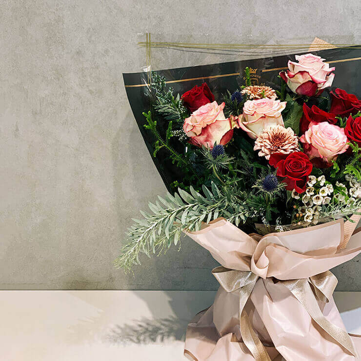 粉紅泡泡 鮮花花束