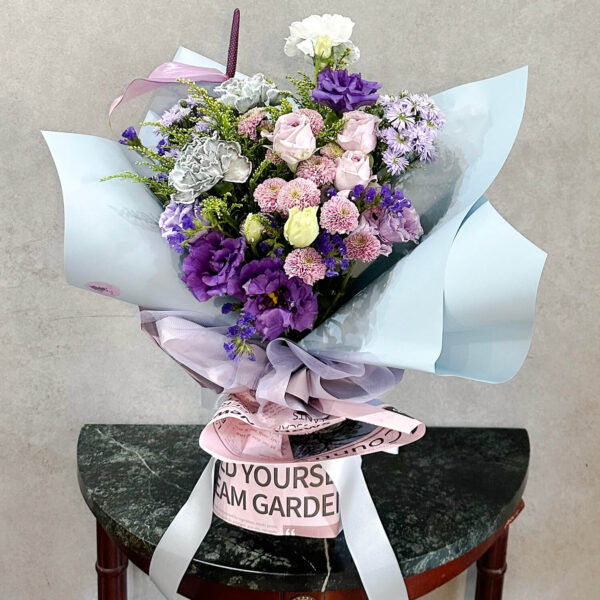 青花瓷 鮮花花束