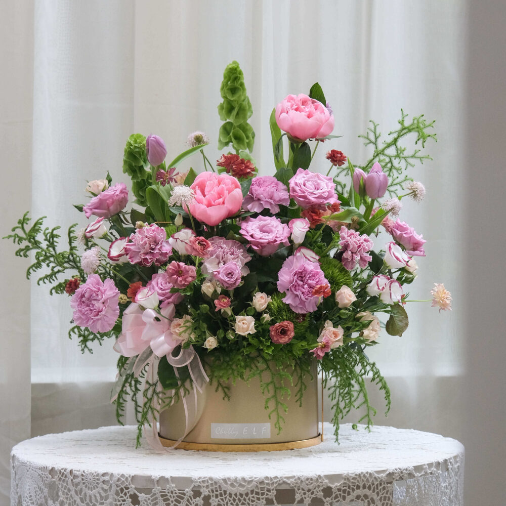 海絲蒂雅 鮮花提籃盆花